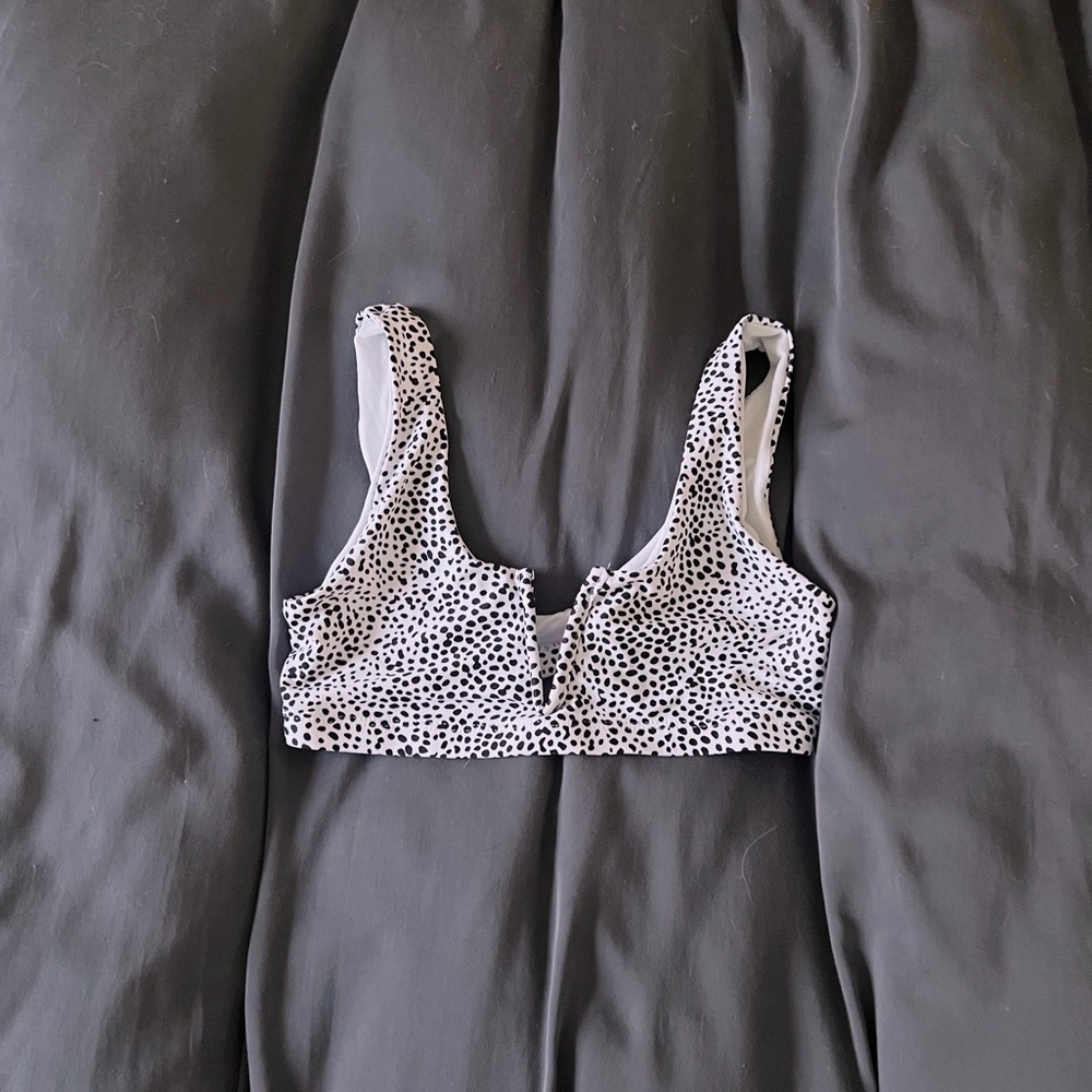 black speckle bathing suit top
